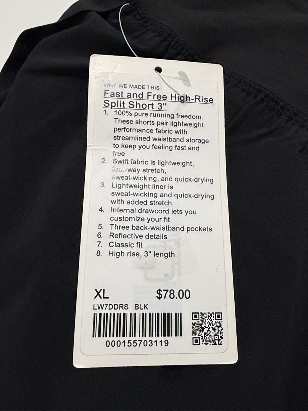 Lululemon - Fast and Free High Rise Split Short 3” - Size XL - NWT - Picture 6 of 7